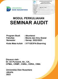 MODUL PERKULIAHAN SEMINAR AUDIT