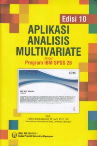 Aplikasi Analisis Multivariate Dengan Program IBM SPSS 26